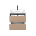 Тумба підвісна NATURA капучіно, з умивальником JESSEL 600