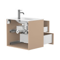 Тумба підвісна NATURA капучіно, з умивальником JESSEL 600