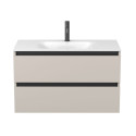 Тумба підвісна NATURA кашемір, ДСП з умивальником JESSEL 900