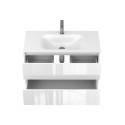 Тумба підвісна NATURA біла глянцева з умивальником JESSEL 900