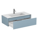 Тумба підвісна UNO блакитна з умивальником ERICA 1000