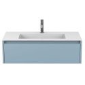 Тумба підвісна UNO блакитна з умивальником ERICA 1000