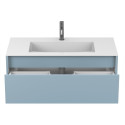 Тумба підвісна UNO блакитна з умивальником ERICA 1000