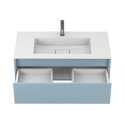 Тумба підвісна UNO блакитна з умивальником ERICA 1000