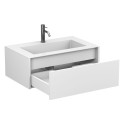 Тумба підвісна UNO біла матова з умивальником ERICA 800