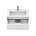 Тумба підвісна UNO біла матова з умивальником ERICA 800