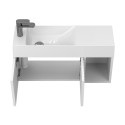 Тумба підвісна AURA біла soft-touch з умивальником SHANGHAI L