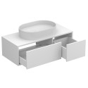 Тумба підвісна CLOUD 1000 Біла матова з умивальником KIRA