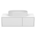 Тумба підвісна CLOUD 1000 Біла матова з умивальником KIRA