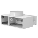 Тумба підвісна CLOUD 900 МДФ фарбований Білий 0300n, soft-touch з умивальником BERGAMO
