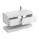 Тумба підвісна DUO Біла з умивальником VIOLA 1200 R