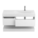 Тумба підвісна DUO Біла з умивальником VIOLA 1200 R