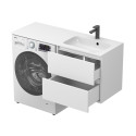 Тумба підвісна LUMO Біла матова з умивальником DELLA 1200 R