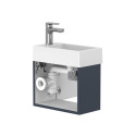 Тумба підвісна MINIMA синя з умивальником FARO