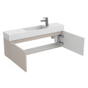 Тумба підвісна MINIMA сіра з умивальником TONI 1050