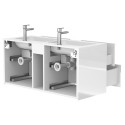 Тумба підвісна SPACE Біла глянцева з умивальником DELLA 1100 D