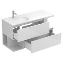 Тумба підвісна URBAN Біла глянцева з умивальником NEW YORK 1200 L