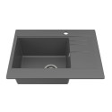 Кухонна мийка Bodrum 650 (GRAY) з 1-м отвором під змішувач