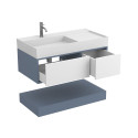 Тумба підвісна DUO Сірий з умивальником SOUL 1000