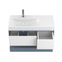 Тумба підвісна DUO Сірий з умивальником VIOLA 1000 L