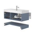 Тумба підвісна DUO Сірий з умивальником VIOLA 1000 L