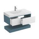 Тумба підвісна DUO Камінь зелений з умивальником FLY 1000