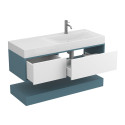 Тумба підвісна DUO Камінь зелений з умивальником VIOLA 1200 R