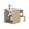 Тумба підвісна NATURA капучіно, з умивальником DELLA 500