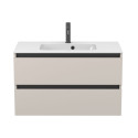 Тумба підвісна NATURA кашемір, ДСП з умивальником DELLA 900