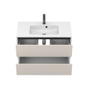 Тумба підвісна NATURA кашемір, ДСП з умивальником DELLA 900
