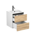 Тумба підвісна NATURA Дуб Небраска з умивальником DELLA 500