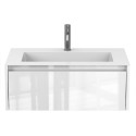 Тумба підвісна UNO біла глянцева з умивальником ERICA 800