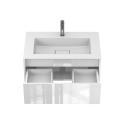 Тумба підвісна UNO біла глянцева з умивальником ERICA 800