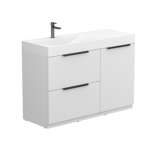 Тумба підлогова ALBA Біла з умивальником VIOLA 1200 L