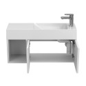 Тумба підвісна AURA біла soft-touch з умивальником SHANGHAI R