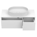 Тумба підвісна CLOUD 1100 Біла матова з умивальником KIRA