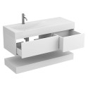 Тумба підвісна DUO Біла з умивальником VIOLA 1200 L