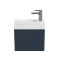 Тумба підвісна MINIMA синя з умивальником COPPER 400
