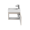 Тумба підвісна MINIMA сіра з умивальником TONI 450