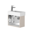 Тумба підвісна MINIMA сіра з умивальником TONI 450