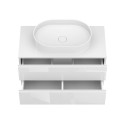 Тумба підвісна MONO 900 Біла глянцева з умивальником KIRA