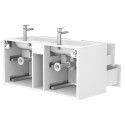 Тумба підвісна SPACE Біла матова з умивальником DELLA 1100 D