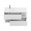 Тумба підвісна URBAN Біла матова з умивальником NEW YORK 1200 L