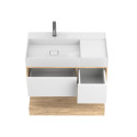Тумба підвісна DUO Дуб Канзас з умивальником SOUL 900