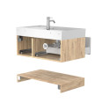 Тумба підвісна DUO Дуб Канзас з умивальником SOUL 900