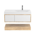 Тумба підвісна DUO Дуб Канзас з умивальником VIOLA 1000 R