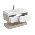 Тумба підвісна DUO Кашемір з умивальником FLY 1000