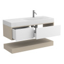Тумба підвісна DUO Кашемір з умивальником VIOLA 1200 R