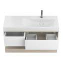 Тумба підвісна DUO Кашемір з умивальником VIOLA 1200 R