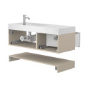 Тумба підвісна DUO Кашемір з умивальником VIOLA 1200 R